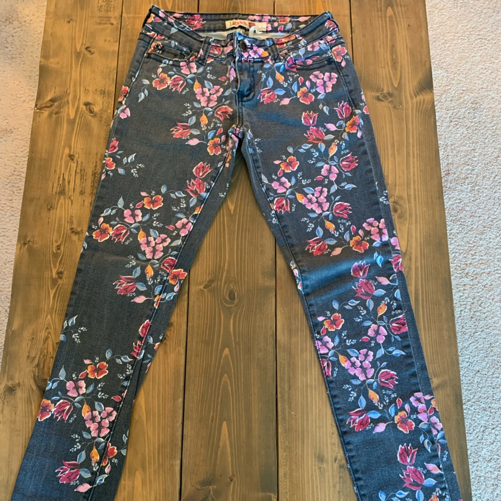 Delia’s Skinny Floral Jeans